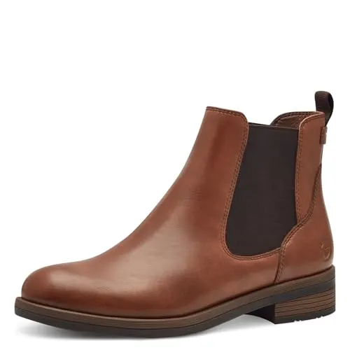 Tamaris Chelseaboots mit Blockabsatz - Wanderschuhe aus hochwertigem Lederimitat, ideal für Business und Freizeit mit praktischer Anziehlasche und bequemem Schlupfdesign.