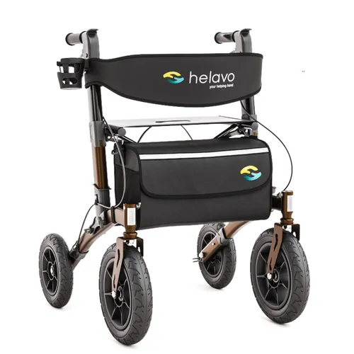 Helavo Rollator H1140 – Faltbarer Outdoor-Rollator mit großen Reifen