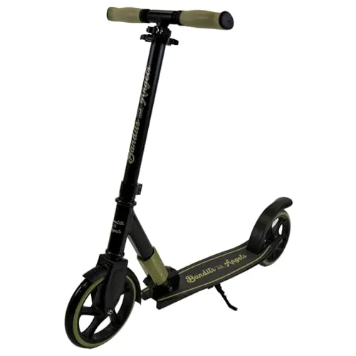 Bandits & Angels Kinderroller Black Racer 205 Retro Grün ab 5 Jahren für Jungen und Mädchen – Roller für Kinder – zusammenklappbar – Verstellbarer Lenker – Roller mit Fußbremse