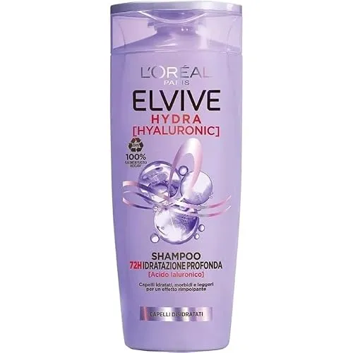 L'Oréal Paris Elvive Hyaluronic Pure Shampoo für Haut und fettige Wurzeln, dehydrierte Längen