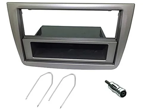 Sound Way 1 DIN / 2 DIN Autoradio Radioblende RadioRahmen, Antennenadapter, Schlüssel kompatibel mit Alfa Romeo Mito