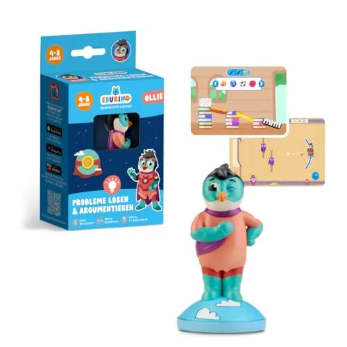 Edurino Figur Ollie – Innovatives Lernspiel für Kinder ab 4 Jahren - Entwickle spielerisch Aufmerksamkeit und Konzentration mit Ollie! Das digitale Lernspiel fördert Kernkompetenzen und sorgt für effektives Lernen durch spannende Missionen.