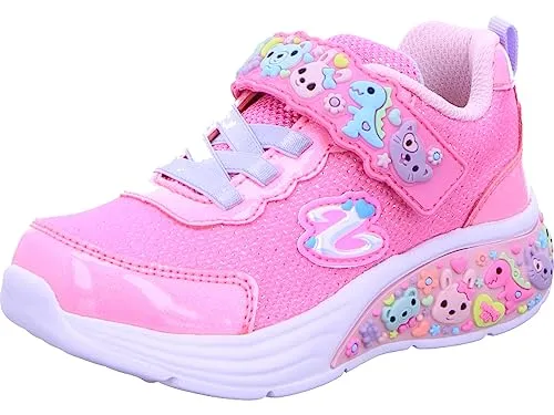 Skechers Mädchen 303155n Pkmt Sneaker in Rosa - Bequeme Slip-On Sneaker mit stoßdämpfender Zwischensohle und Stretch-Schnürsenkeln, ideal für den Alltag und optimalen Tragekomfort.