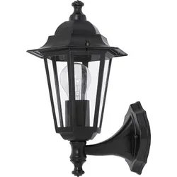 Rabalux 8204, Wandbeleuchtung für den Außenbereich, Schwarz, Glas, Metall, IP43, Eingang, I - Schwarz