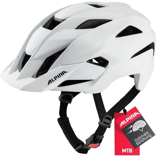 Alpina Kamloop white matt (10) 51-55 - Fahrradhelm für Alpentouren mit optimaler Belüftung, leichtem Hi-EPS Material und hohem Tragekomfort – ideal für sicheres und angenehmes Mountainbiken.