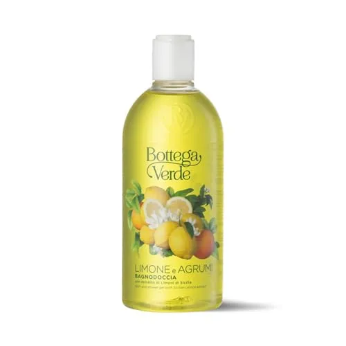 Bottega Verde, Duschbad Zitrone und Zitrusfrüchte, mit Extrakt aus sizilianischen Zitronen, Orange und Grapefruit, für alle Hauttypen (400 ml)