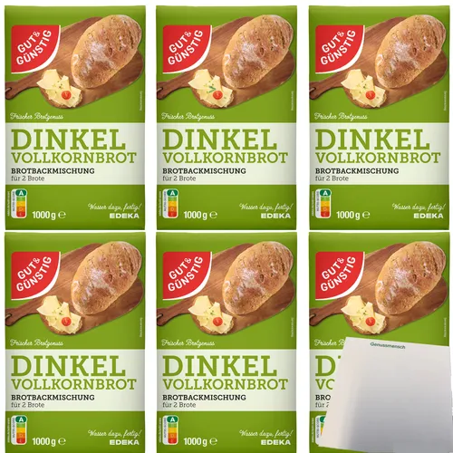 Gut&Günstig Brotbackmischung Dinkelvollkornbrot 6er Pack 6x1000g Packung usy
