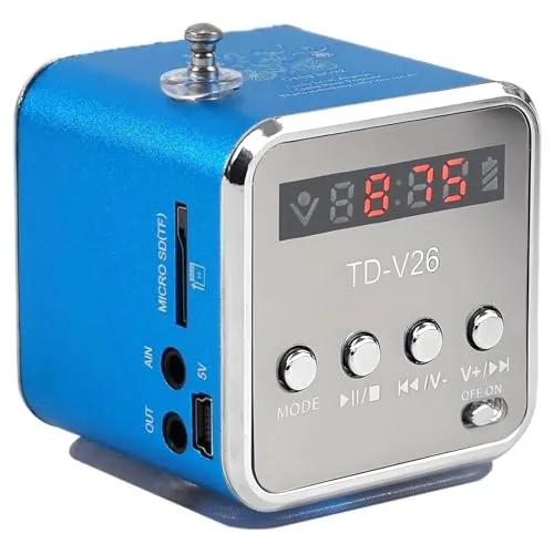 Tragbarer Bluetooth Mini Radio Lautsprecher (Blau)