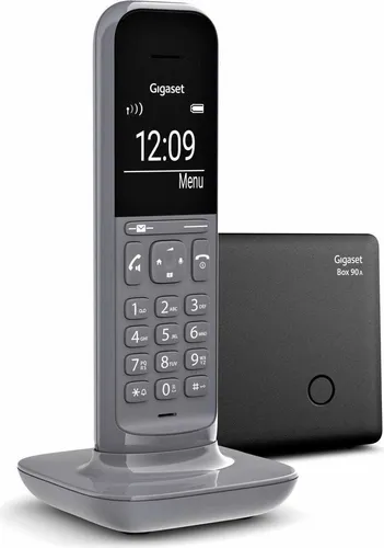 Gigaset CL390A grau Schnurloses Telefon - Stilvolles Design mit Jumboziffern und strahlungsarmem Betrieb, ideal für Senioren und Familien