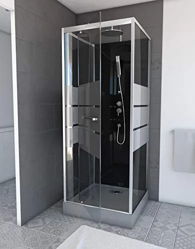 MARWELL Komplettdusche Fertigdusche Dusy 70 x 70 x 225 cm - Eckdusche mit Fronteinstieg - Duschkabinen & -wände, hochwertige Komplettdusche mit kratzbeständigem Aluminiumrahmen und einfache Montage für Ihr Badezimmer.