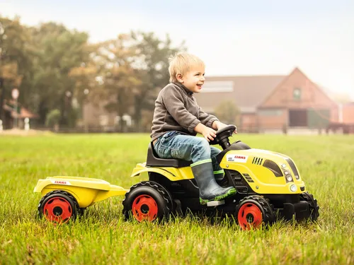 Smoby Traktor Farmer Claas Arion 400 - XL Traktor für Kinder - Kinderfahrzeug mit Anhänger und 50 kg Tragkraft, perfekt für Outdoor-Abenteuer und Spielspaß im Freien.