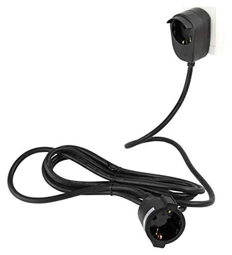 REV Verlängerungskabel POWERSPLIT – Verlängerungskabel 5m, erhält stationäre Steckdose – schwarz