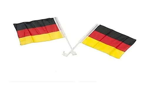 Autofahne ''Deutschland'' 2er-Set 20x30cm mit Scheibenhalterung
