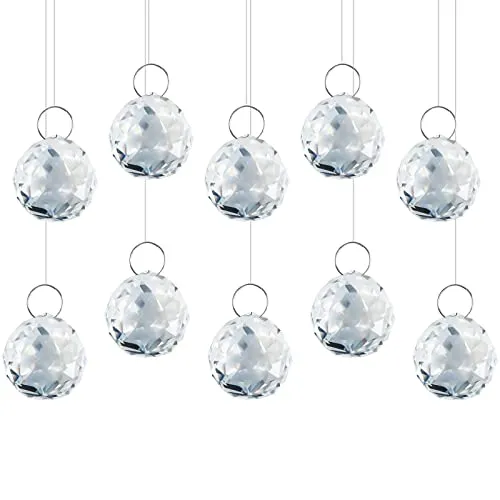 Stücke Kristallkugel Prisma, Klares Anhänger Sonnenfänger Feng Shui Lampe Hänge für Deckenleuchter, Fenstern, Gärten, Feng Shui Dekoration 24