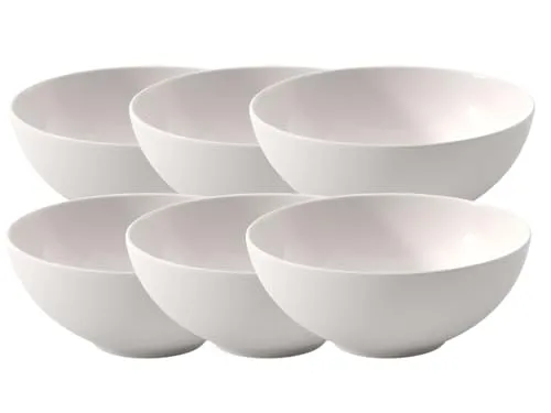 Villeroy & Boch For Me Schälchen 6er Set - Ø 13 cm - Praktisches 6er Set Schälchen aus hochwertigem Porzellan. Ideal für Müsli, Salate oder Snacks. Spülmaschinen- und mikrowellenfest für eine einfache Nutzung im Alltag.