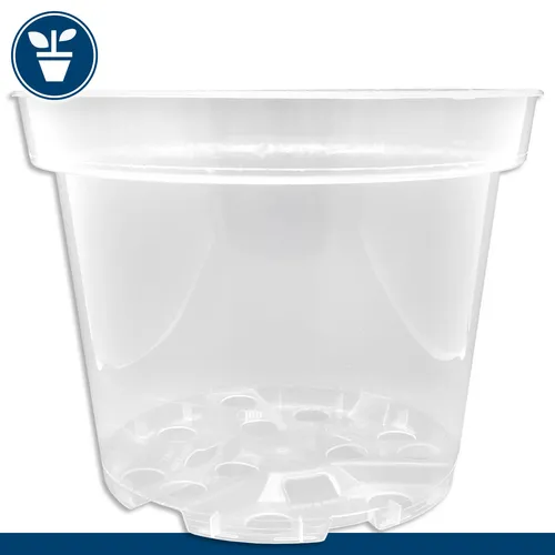 Orchideentopf transparent Ø 21 x 17 cm Blumentopf Kulturtopf Pflanztopf 1 x