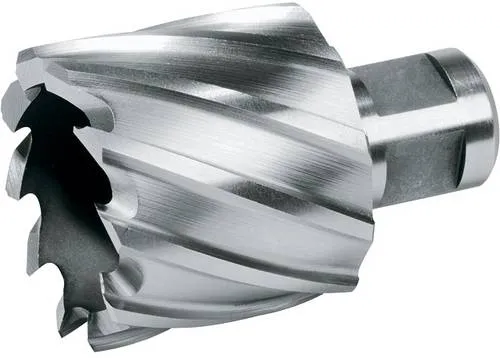 RUKO 108220E Kernlochbohrer 20mm - Hochleistungsbohrer - Zubehör für Elektrowerkzeug. Ø 20 mm, optimierte Schneidengeometrie für verbesserte Zerspanleistung und Standzeit, ideal für schwer zerspanbare Werkstoffe.