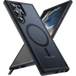 Hülle S22 Ultra Magsafe Stoßfest Kameraschutz Galaxy S22 Ultra Schwarz
