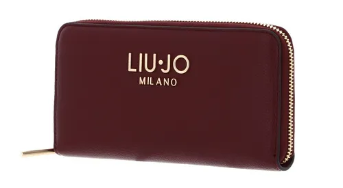 Liu Jo Geldbörse ECS Zip Around Wallet - Elegante Geldbörse - Geldbörsen in Red Wine, mit 12 Kreditkartenfächern und Zipper-Verschluss für maximale Sicherheit. Ideal für modebewusste Käufer, die Ordnung und Stil schätzen.