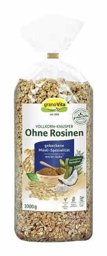 Granovita Vollkorn Knusper Müsli ohne Rosinen 1000g (12,99 EUR/kg)