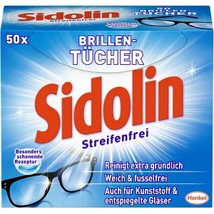 Henkel Sidolin Brillenputztücher – 50 Stück für streifenfreies Reinigen