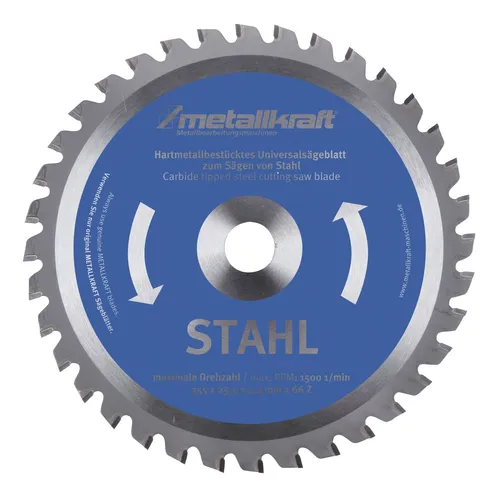 Metallkraft Kreissägeblatt Stahl 80Z 355 x 2,4 x 25,4 mm
