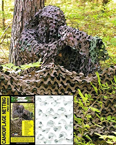 Tarnnetz Pro 'Crazy Camo' 3 x 2,4 weiß - Tarnungszubehör mit wendbaren Farboptionen, wasserundurchlässig, schimmelresistent und feuerfest. Ideal für Outdoor-Aktivitäten und Tarnung in der Natur.