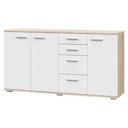 raumhirsch KOMMODE Sonoma Eiche, Weiß 138/74/34