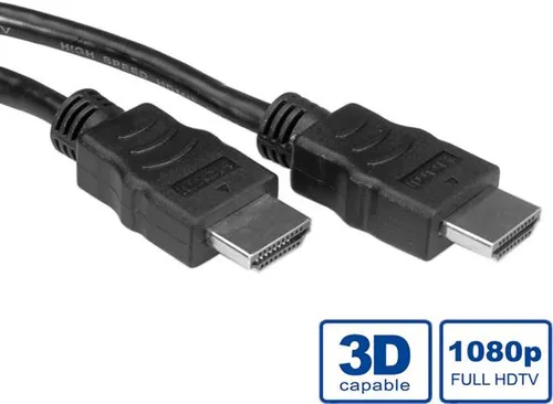 Value HDMI Anschlusskabel 10.00m - Geschirmt und Flammwidrig - HDMI-Kabel für optimale digitale HDTV Übertragung bis 2K (1920x1080@60Hz). Ideal für Kinogenuss zu Hause, halogenfrei und mit verbesserter Abschirmung.