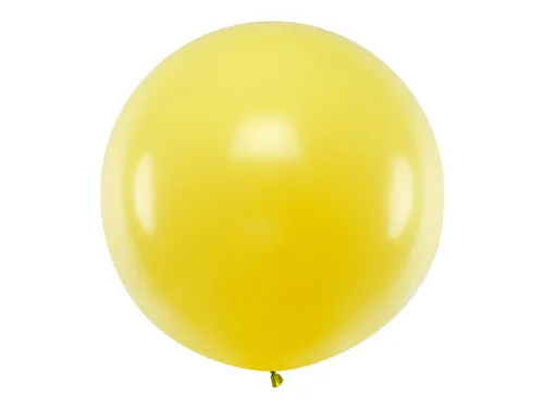 Runder Riesenballon 1m, Pastel Yellow in gelb von PartyDeco