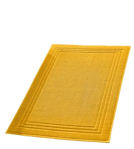 Erwin Müller Badteppich, Badematte, Duschvorleger Heidelberg 100% Baumwolle gelb Größe 50x80 cm - sehr weich, schnell trocknend, strapazierstark
