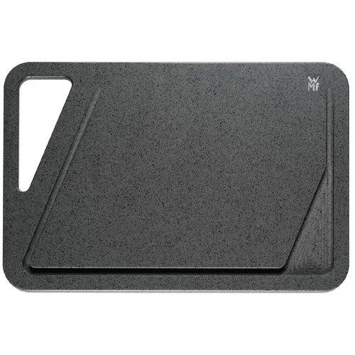 WMF Schneidebrett 45 x 30 cm - Klingenschonendes Tranchierbrett mit Saftrillen - Hackbretter: 45 x 30 cm großes Kunststoffbrett, beidseitig nutzbar mit Saftrille und praktischen Anti-Rutschstiften für sicheres Schneiden, pflegeleicht und spülmaschinengeeignet.