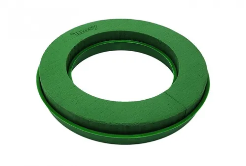 Steckmasse - Ring,  Wassersp., 30 cm, Steckschaum  Kranz, Advent Steckmoos nass