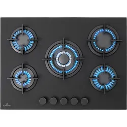 Klarstein Gasherd für Propan Erdgas - 5-flammiges Gaskochfeld mit 10,4 kW, effizient und sicher für Camping und Wohnmobilküchen