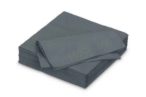 AVA Papierserviette, Servietten aus Papier 33x33cm 2-lagig 50 Stück Anthrazit