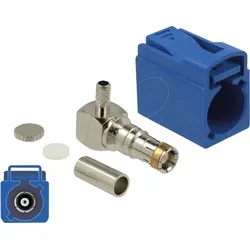 DELOCK 89715 - HF FAKRA C Buchse 90 zum Crimpen, ideal für Hochfrequenzverbindungen und langlebige Leistung