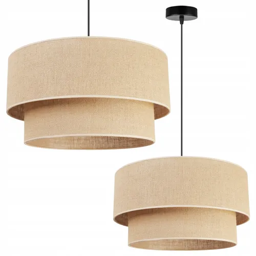 Hängelampe 45cm aus Jute - Deckenleuchte im natürlichen Look, ideal für gemütliche Wohnräume und schafft eine warme Atmosphäre.