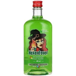Baumann HexenFeuer Kräuter-Feuerlikör 50% Vol. 0,5l - Likör & Kräuterschnaps, ein traditioneller Tiroler Kräuterlikör mit feuriger Note und verführerischem Geschmack, verfeinert mit Rosmarin und handgepflückten Kräutern.