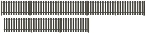 Tetzner & Jentzsch Gartenzaun STRAND, robustes Aluminium-Set in grau - Robuster Gartenzaun aus langlebigem Aluminium, ideal für stilvolle Abgrenzungen. Set mit 8 Zaunelementen und 9 Pfosten, einfach aufzubauen und pflegeleicht.