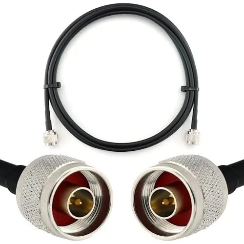 Produktbild RANGEFUL 2m N Stecker auf N Stecker — HF-240 (LMR 240 Äquivalent) Verlängerung Antennenkabel — für WiFi RF Antenne GSM LTE 4G 5G 6G Router Signalverstärker Lora Ham CB Funk