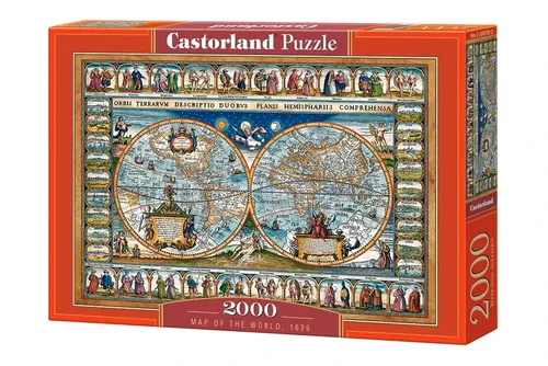 Castorland Puzzle 2000 Teile Weltkarte 1639 - 92 x 68 cm