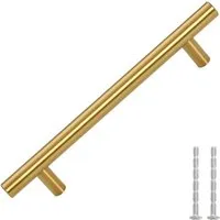 vidaXL Möbelgriffe 10 Stk Golden 128 mm Edelstahl 155358 in gold von vidaXL