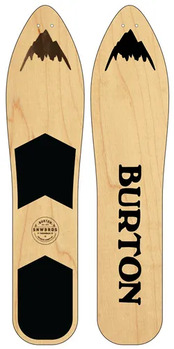 BURTON THE THROWBACK Snowboard 2025 - 100 - Snowboard für Nostalgiker, ideal für Schnee-Surfing im Hinterhof mit Rocker-Design und umweltfreundlichem Super Sap Epoxy.
