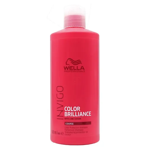WELLA INVIGO COLOR BRILLIANCE Shampoo Coarse 500 ml - Shampoo für kräftiges, coloriertes Haar mit Limettenkaviar und Vitamin E für optimalen Farbschutz und strahlenden Glanz.