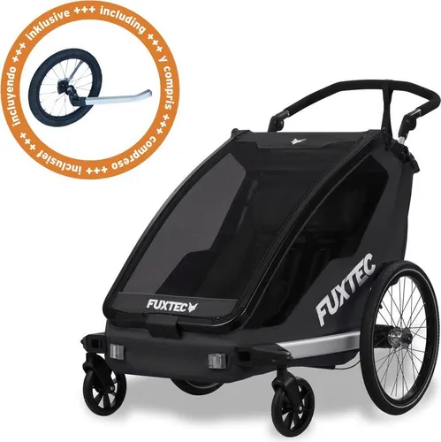 FUXTEC Fahrradanhänger/Jogger FX-FA1-SET-SCHWARZ