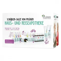 Schüßler-Salze Haus/Reiseapotheke 1-12 Tabletten+ 1+11 Creme