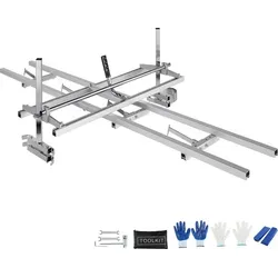 SucceBuy Kettensägenmühle und Schienenführungssystem, tragbares Sägewerk für 14