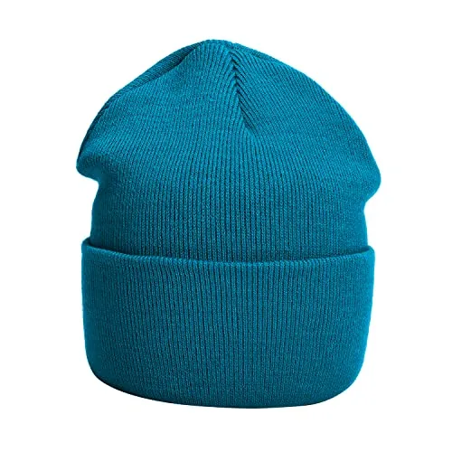 MASADA Damen und Herren Beanie Winter-Mütze - Azurblau