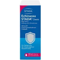 Echinacea STADA Classic 80g/100g - Natürliche Immunstärkung - Arzneimittel zur Steigerung der körpereigenen Abwehrkräfte. Echinacea, auch roter Sonnenhut genannt, unterstützt das Immunsystem ganzjährig und stammt aus der Natur.