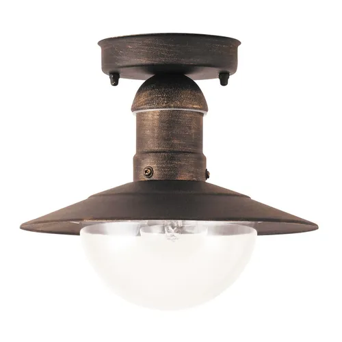 Rabalux OSLO Deckeleuchte Außenlampe altgold - Mediterrane Deckenlampe aus Metall für den Außenbereich, wasserdicht (IP44) und mit warmweißem Licht für eine einladende Atmosphäre auf Ihrer Terrasse.